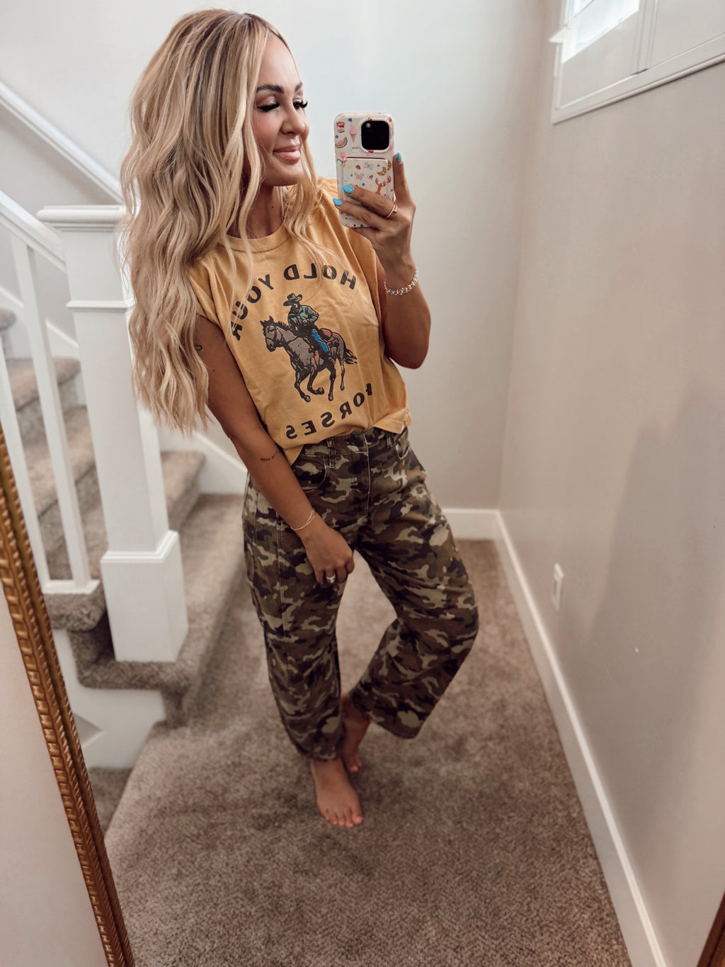 Camo barrel jeans