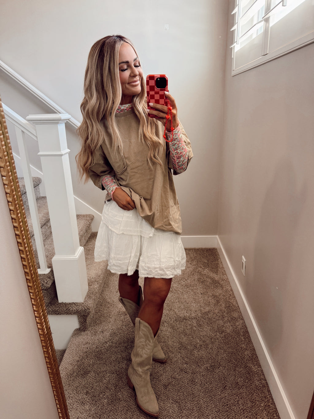 Layered lace skirt