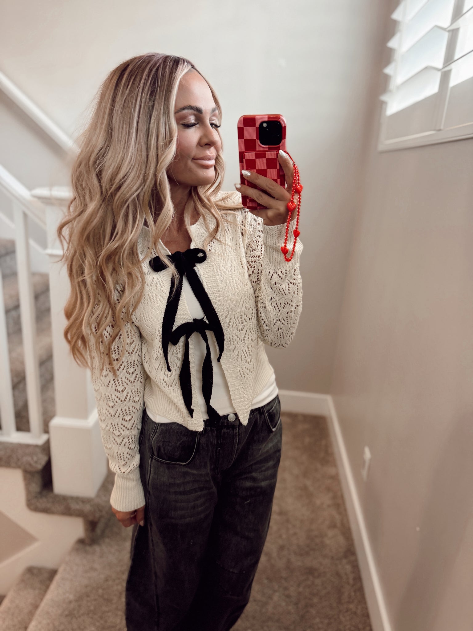 Chrochet tie cardigan