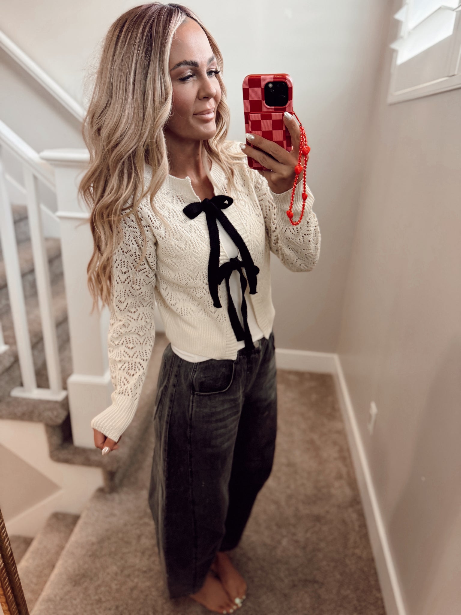 Chrochet tie cardigan