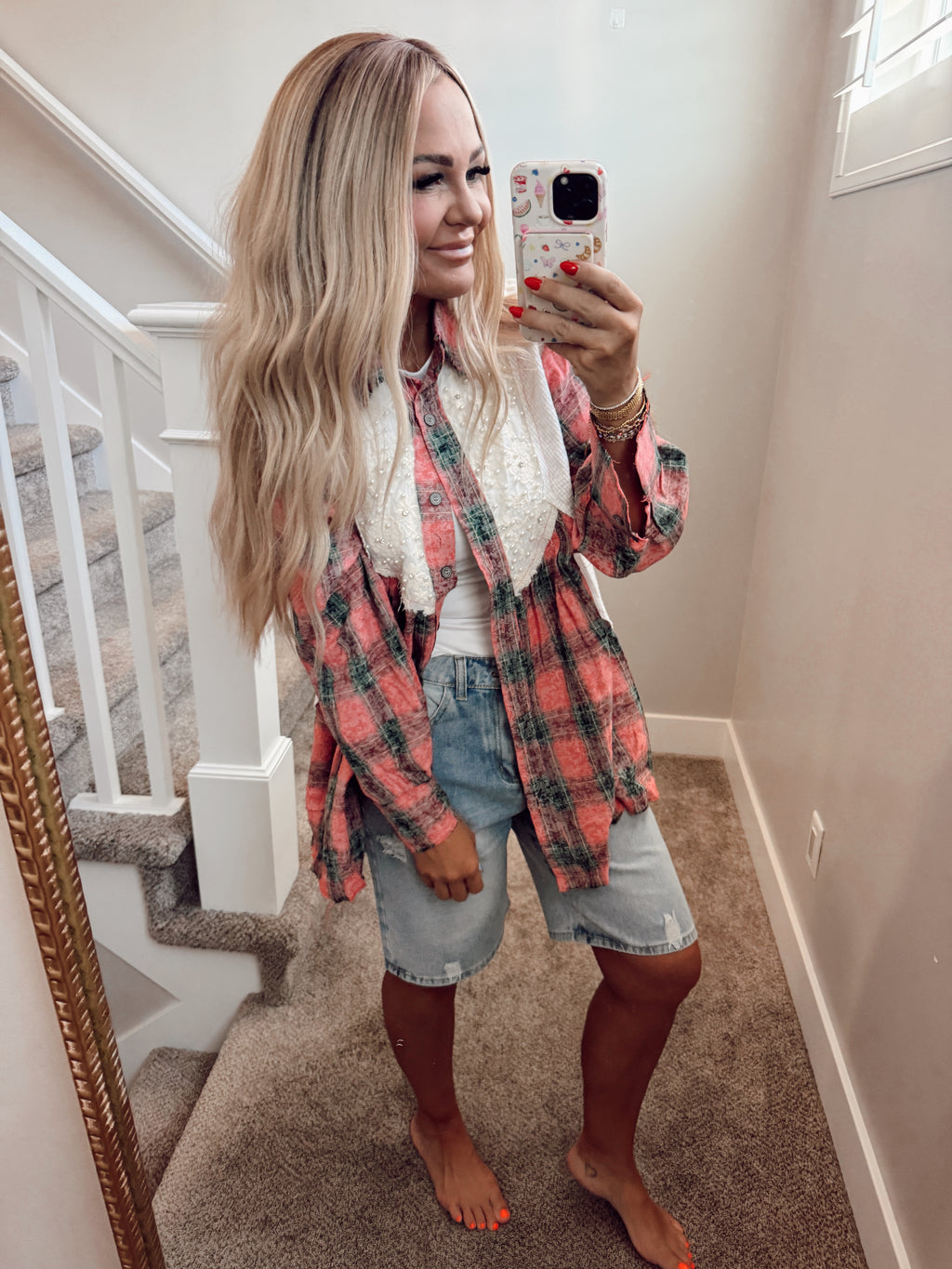 Distressed flannel