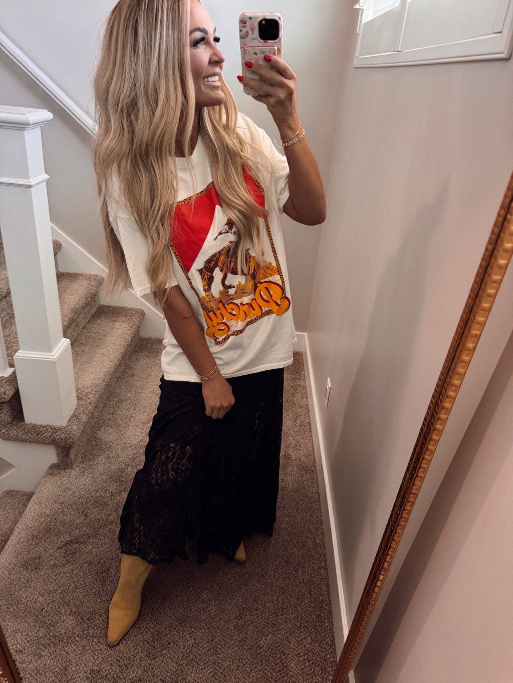 Black lace skirt